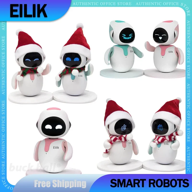 Eilik Robot Emotional Interaction Smart Companion Pet Robot Desktop Decoration Toy Desktop Companion Robot Kid Christmas Gifts