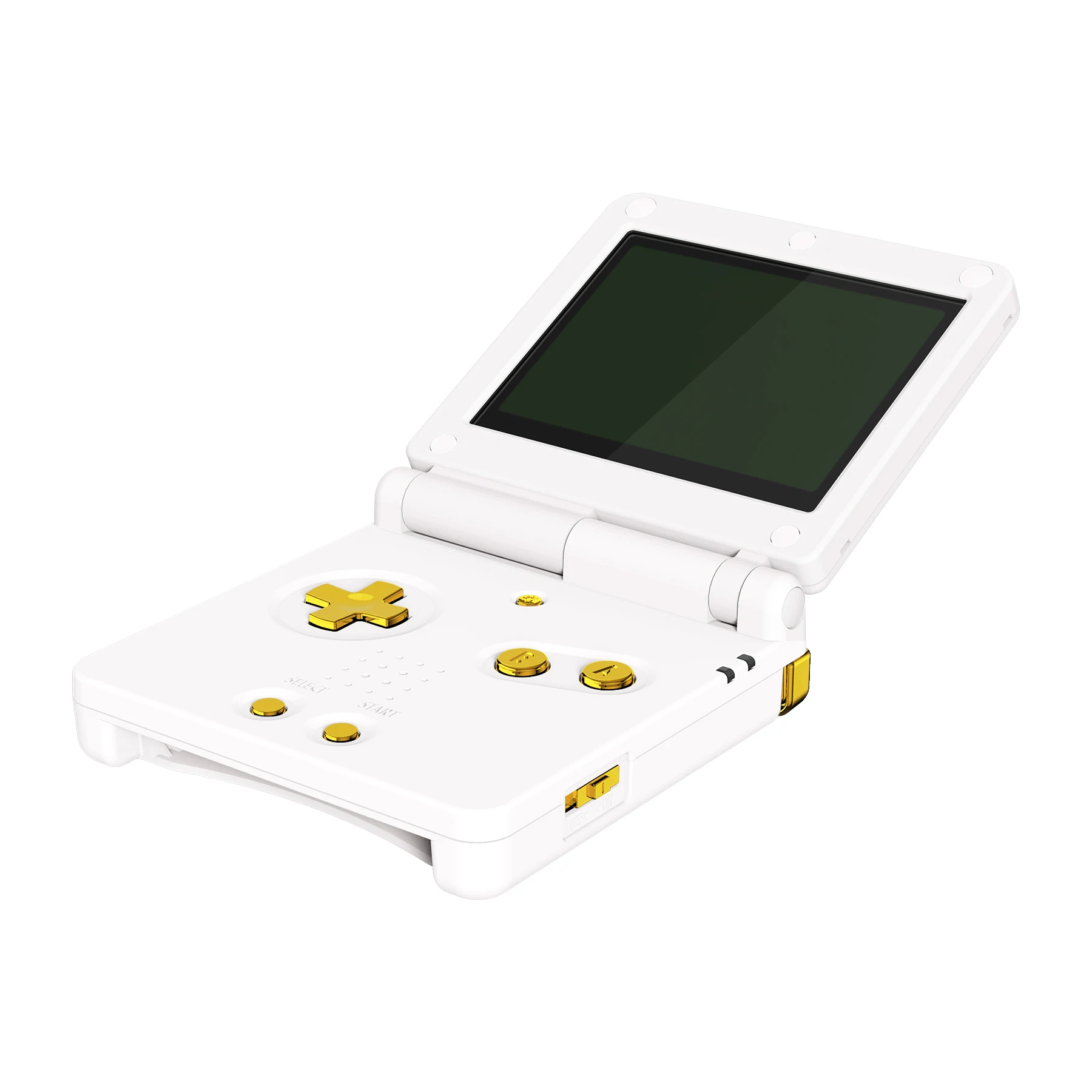 eXtremeRate Full Set Buttons for Gameboy Advance SP for GBA SP Console - Chrome Gold