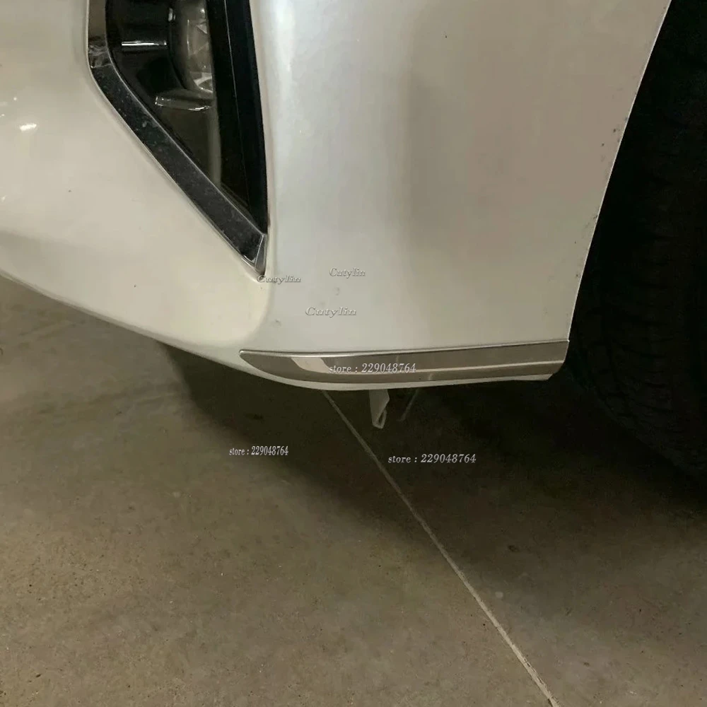 For Toyota Alphard AH30（Deluxe Edition）2019 2020 Car Front Bumper Corner Cover Trim anti-rub Lip Molding Cover Styling