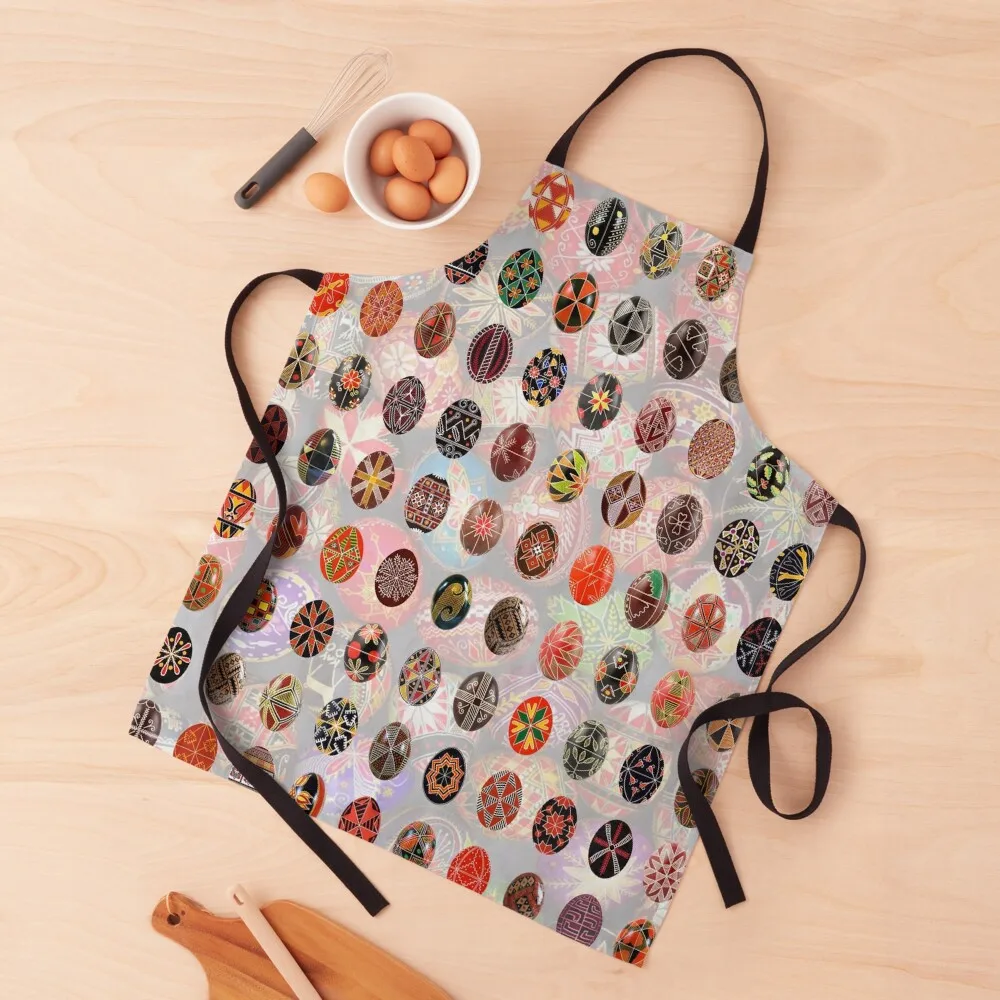 

Pysanky Eggs Apron Kitchen Supplies Bib For Kitchen christmas kitchen Home Cleaning Apron