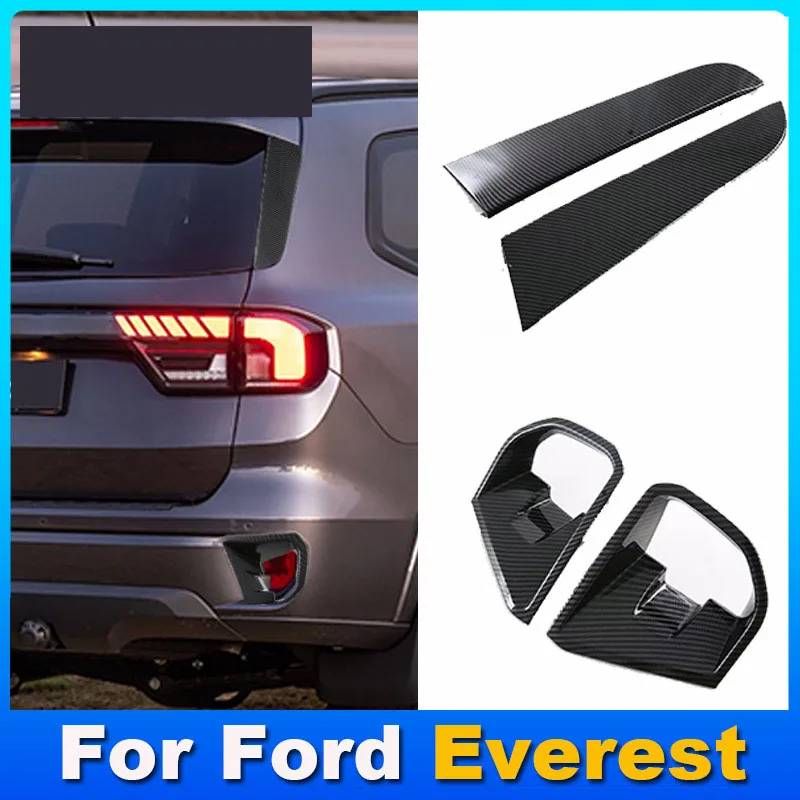 

Для Ford Everest 2023 2024 2025 ABS из углеродного волокна, автомобильный вид, задняя противотуманная фара, рамка, спойлер на боковое окно, внешняя модификация