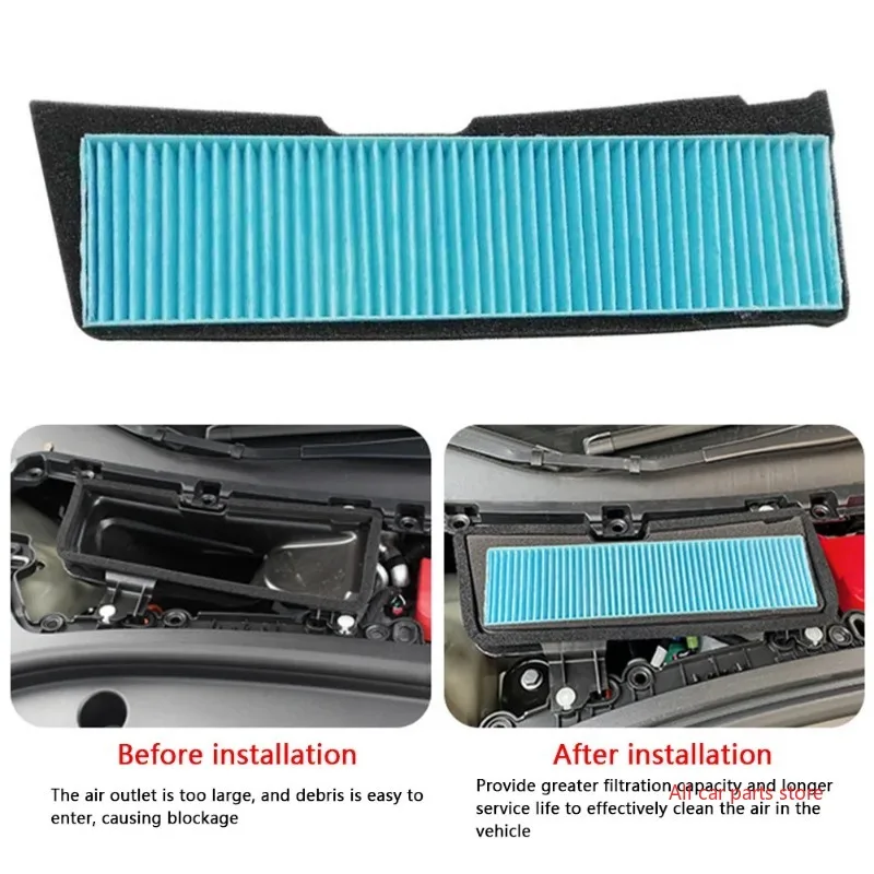 Air Intake Filter For TESLA Model 3 2017-2020 24 Grille Cover Inlet Vent Trim Internal External Air Flow Protection Accessories