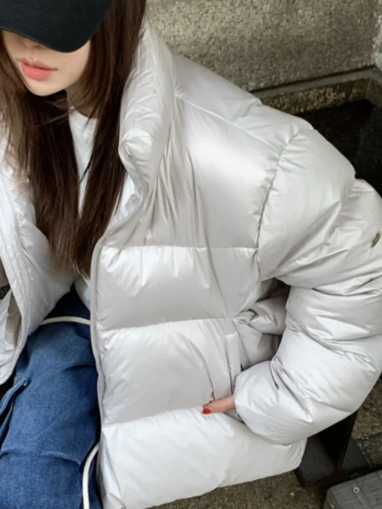 

Casual Loose Women's Cotton Jaet Bread Sle Warmth ort Coat Korean Sle Spring Autumn Winter New Arrival Street Faion