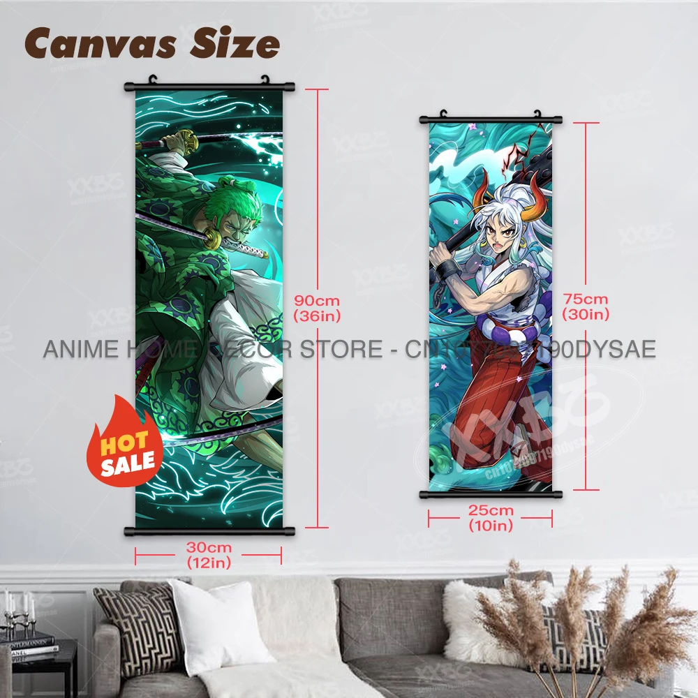 One Piece Poster Jinbe Tapete Nico Robin Hängende Malerei Marco Anime Scrolls Bild Eustass Kid Wall Art Yamato Home Decor – Detail 4
