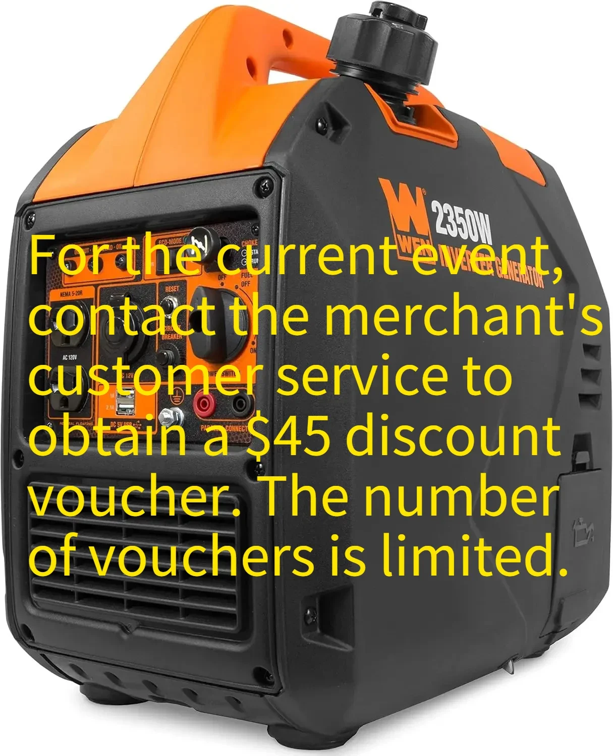 

2350-Watt Inverter Generator, Portable and Super Quiet with Fuel Shut-Off (56235i)