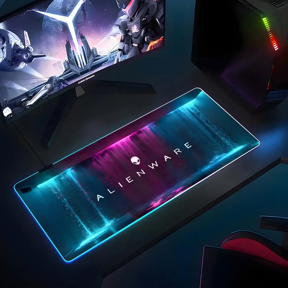 

Alienware коврик для мыши RGB резиновый противоскользящий коврик для клавиатуры 40x90 см коврик для мыши игровые аксессуары XXL офисный компьютерный коврик