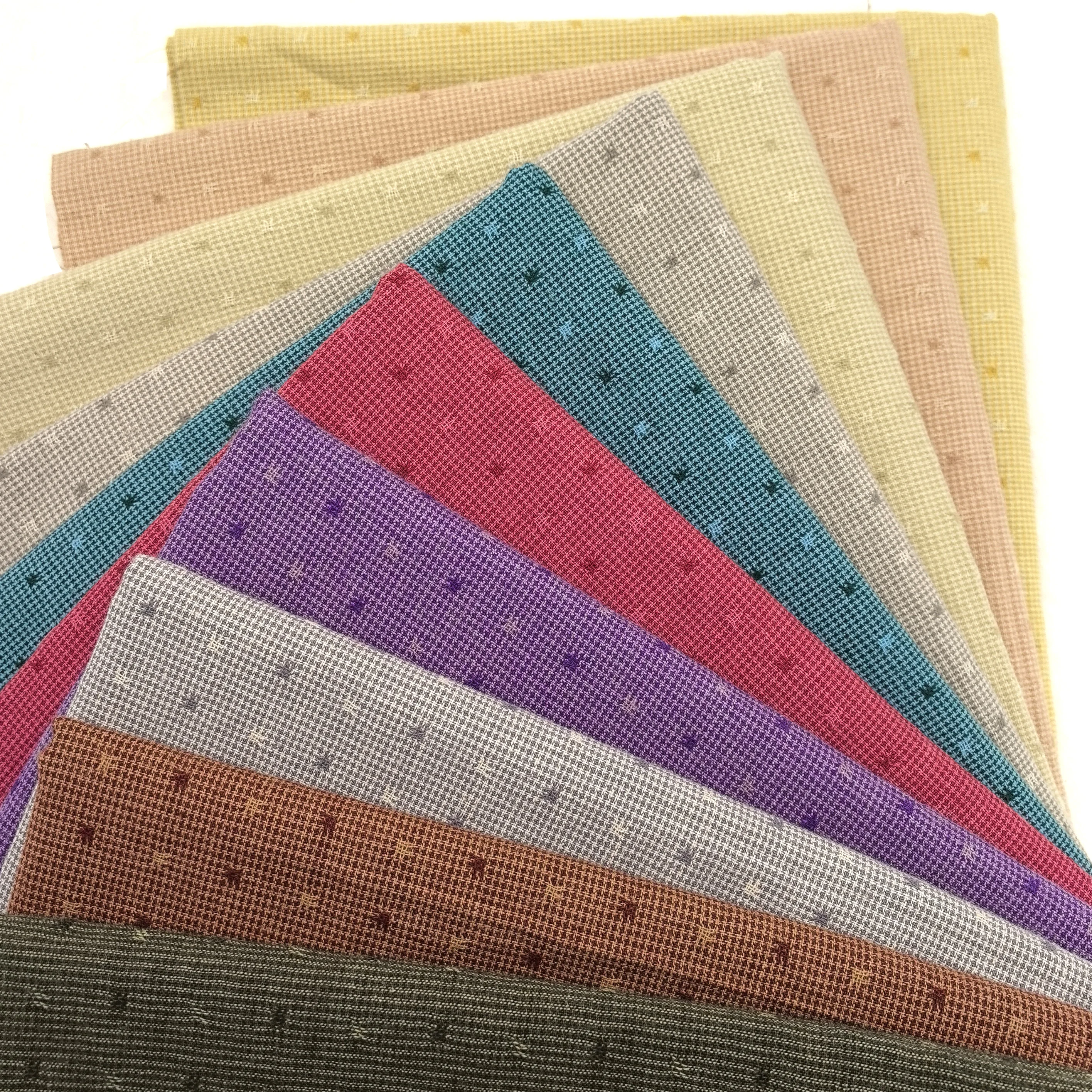 

yarn-dyed first dye woven cotton plaid brocade patchwork quilt craft fabric cloth DIY stitch sew doll clothes Quilt cloth