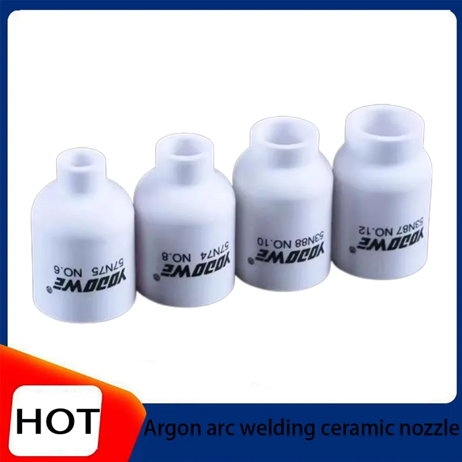 Argon arc welding ceramic nozzle general Argon arc welding ceramic nozzle accessories White ceramic nozzle 6/8/10/12