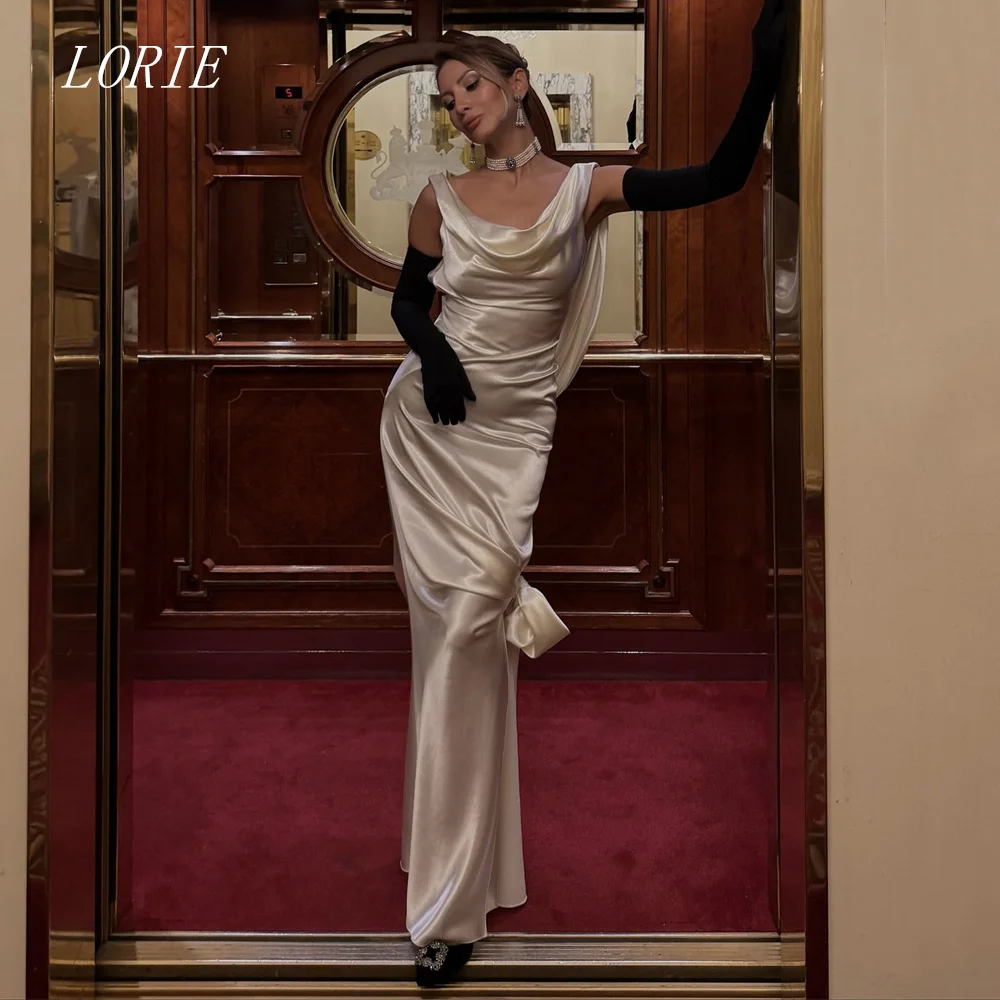 

LORIE Luxury Mermaid Wedding Dress Elegant Boat Neck Bridal Dresses Spaghetti Strap Wedding Gown Customized 2026