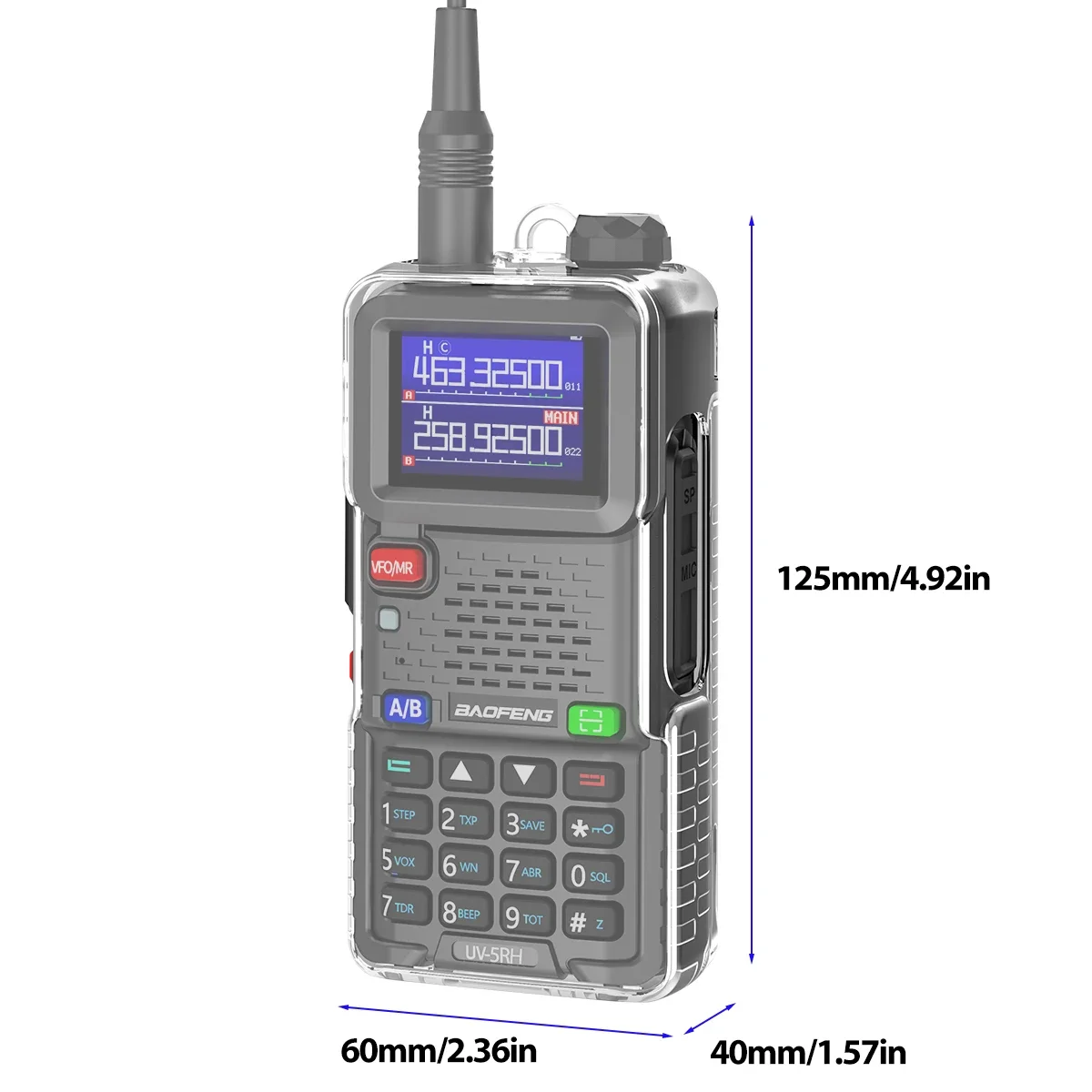Clear TPU Protective Case for UV-5RH Walkie Talkie Flexible Cover Dust Protection UV-5RM AR-5RM GM-5RH UV-5G PLUS UV-5RH PRO GPS