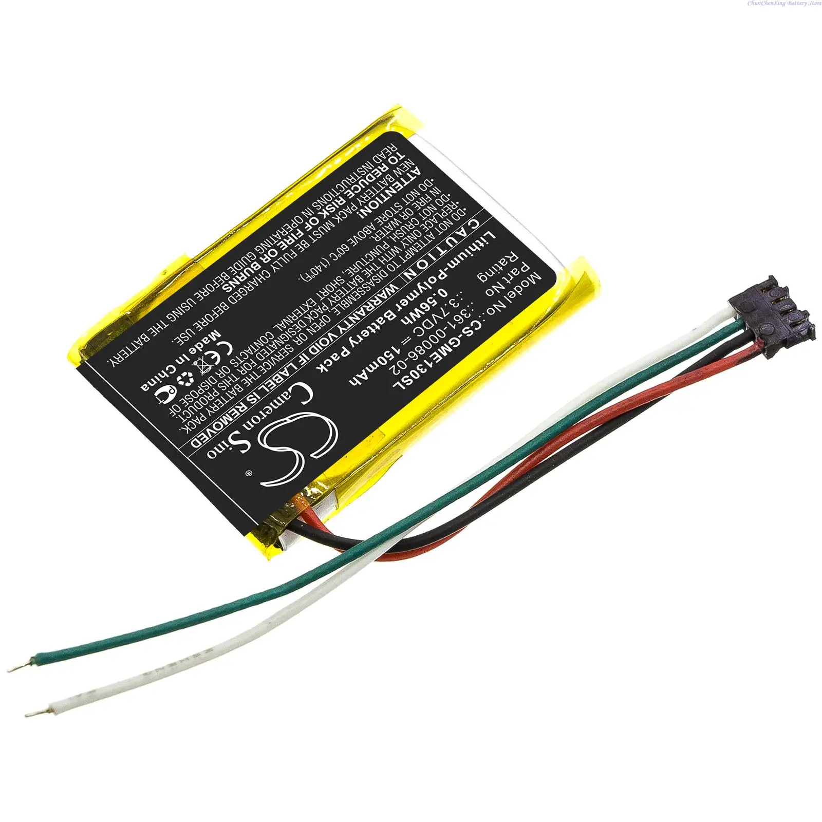 Cameron Sino 150mAh GPS, Navigator Battery 361-00086-02 for Garmin Edge 130，3LA037240