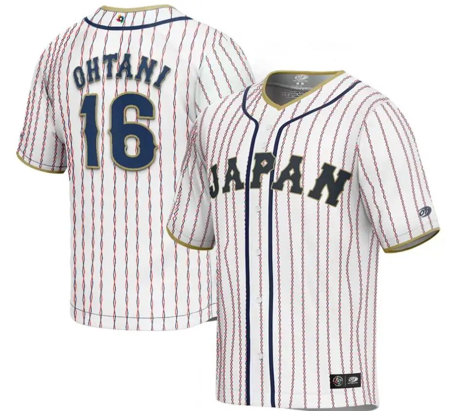 Custom Name Number 16 Shohei Ohtani Team Japan World Baseball Classic 2023 Black White Man Woman Youth Kids Baseball Jersey