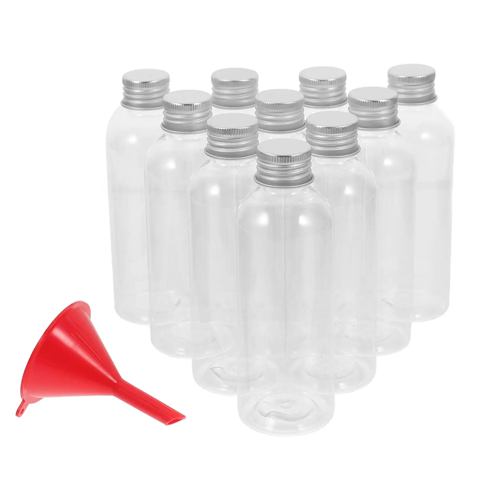 10pcs Plastic Bottles Cap Travel Containers Leak Proof Small Water Refillable Samples Toiletries