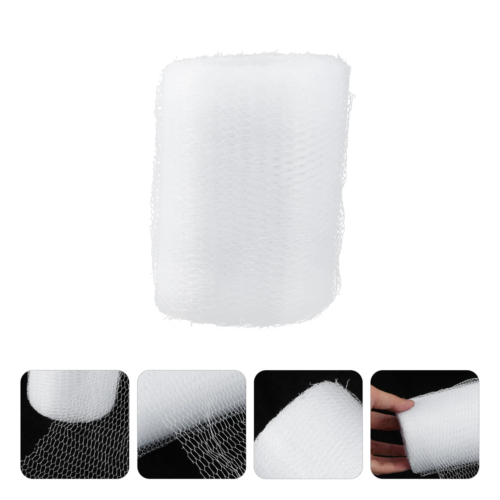 

5 Rolls 13cmx25m Mesh Ribbon Wedding Mesh Ribbon for Car Decoration Bridal DIY Crafts Tulle Fabric Accessories