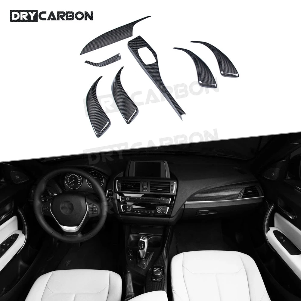 

For BMW 1 Series F20 F21 2 Series F22 F23 Dashboard Gear Shift Panel Trim Door Handle Frame Covers Dry Carbon Fiber Inner Trim