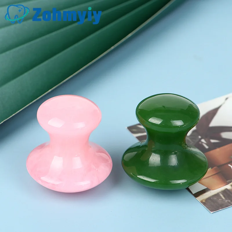 

SPA Therapy Jade Board Face Massager Natural Rose Quartz Mushroom Facial Back Foot Acupuncture Massage Scraper Gua Sha Tool