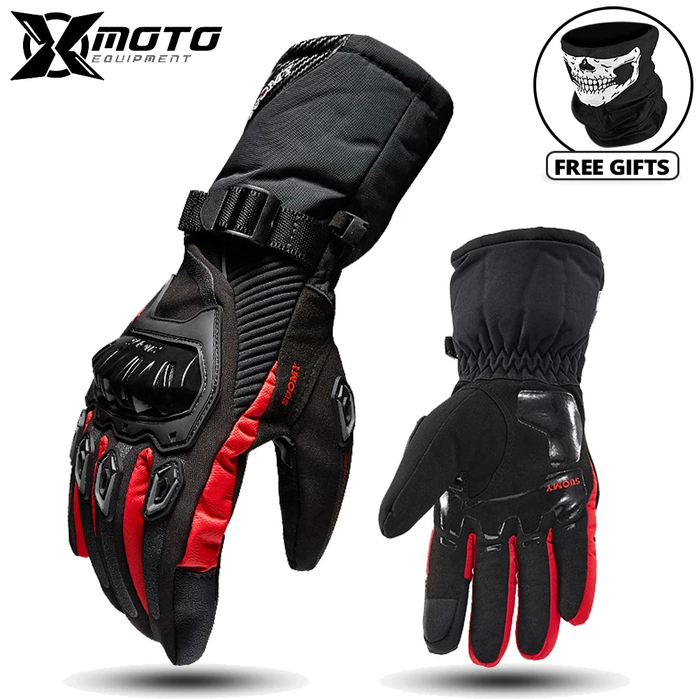 Palm-wide Riding Motorcycle Gloves Outdoor Riding Off-road Windproof Motorbike Gloves Motorbike Cold Winter Warm Gloves