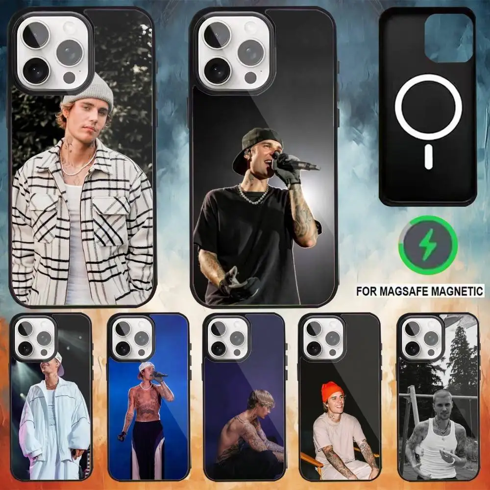 

J-Justin B-Bieber singer Phone Case For iPhone17,16,15,14,13,12,11 Plus,Pro Max Magnetic Magsafe Wireless Charging