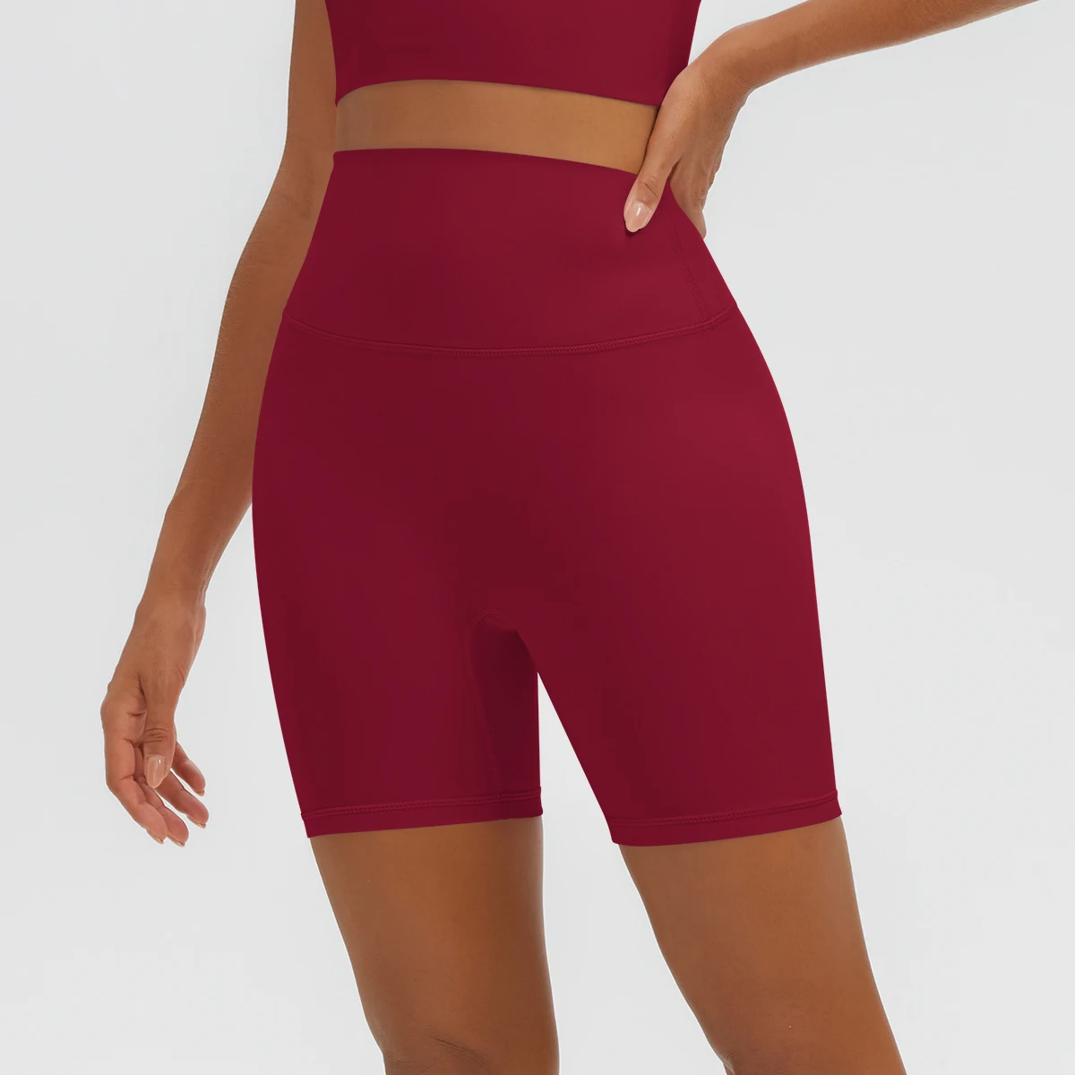 Damen Fitness Yoga Shorts Atmungsaktive Hüftformende Schnelltrocknende Sportshorts Sommer Gym Laufshorts mit Push-Up-Effekt für Frauen – Detail 11