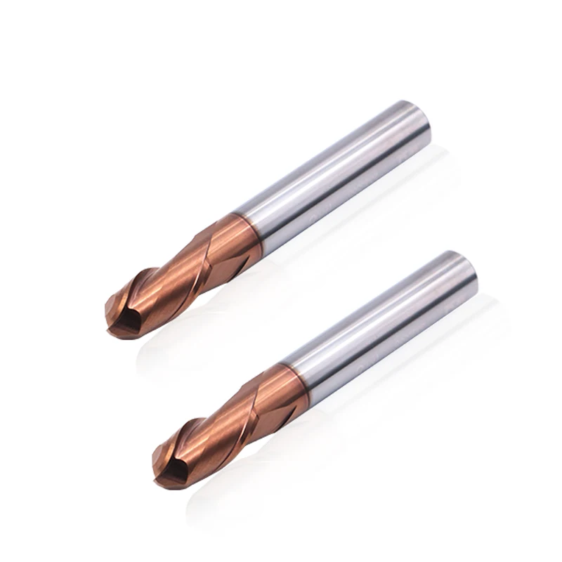 

UNT Solid Carbide Coated Ball Nose End Mill | 2 Flutes, HRC65 Hardened Steel, CNC Milling Tool for Metal Machining, Mould & Die
