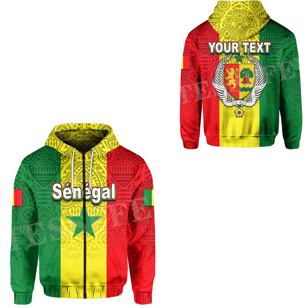 Newest Africa Country Senegal Lion Tribel Culture Tattoo Retro Tracksuit Harajuku 3DPrint Unisex Casual Funny Jacket Hoodies A20