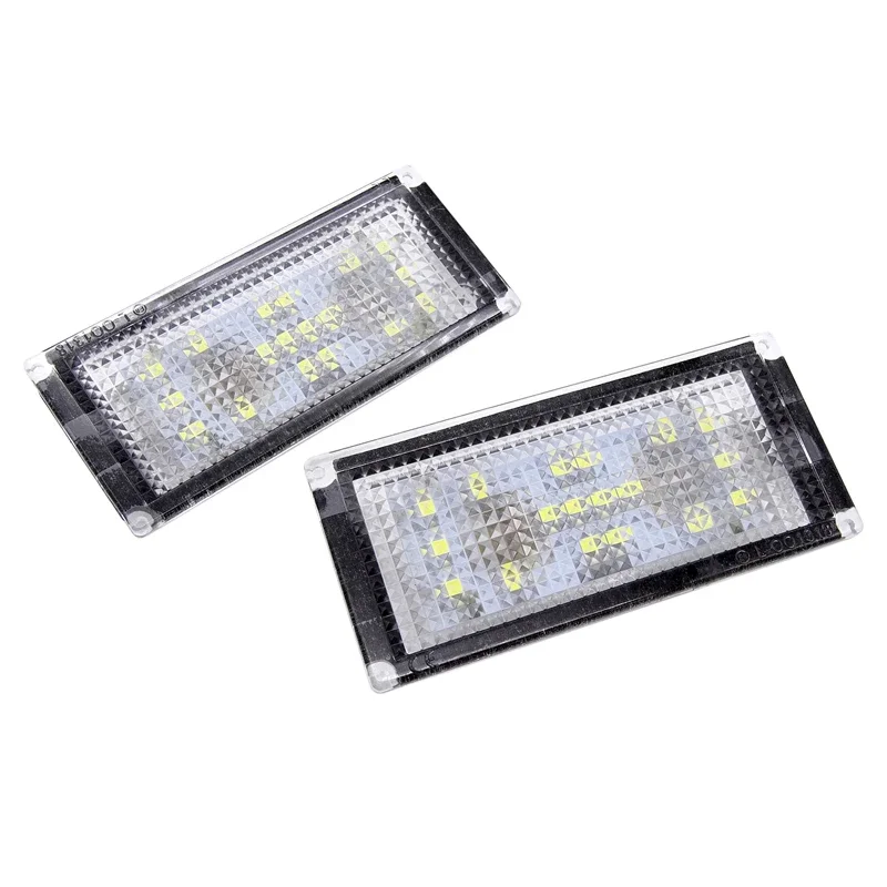 1 Pair White SMD LED Number License Plate Light Lamp for BMW 7-Series E65 E66 After Facelift ONLY Error Free License Plate Light