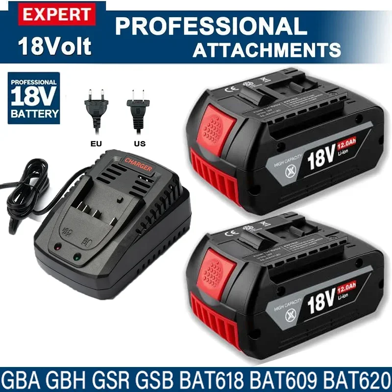 

Оригинальный аккумулятор 18 В 12,0 Ач для Bosch 18 В Professional GBA GBH GSR GSB BAT618 BAT609 BAT620, сменный аккумулятор