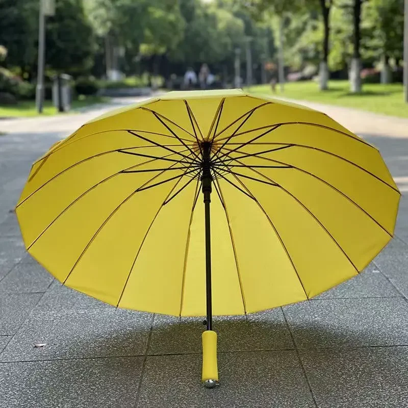 Bian You Xijin Huiyun, and Two Same Style Yellow Umbrellas Carrying Shanzai Run Vintage Windproof 16 Bone Long Handle Umbrellas