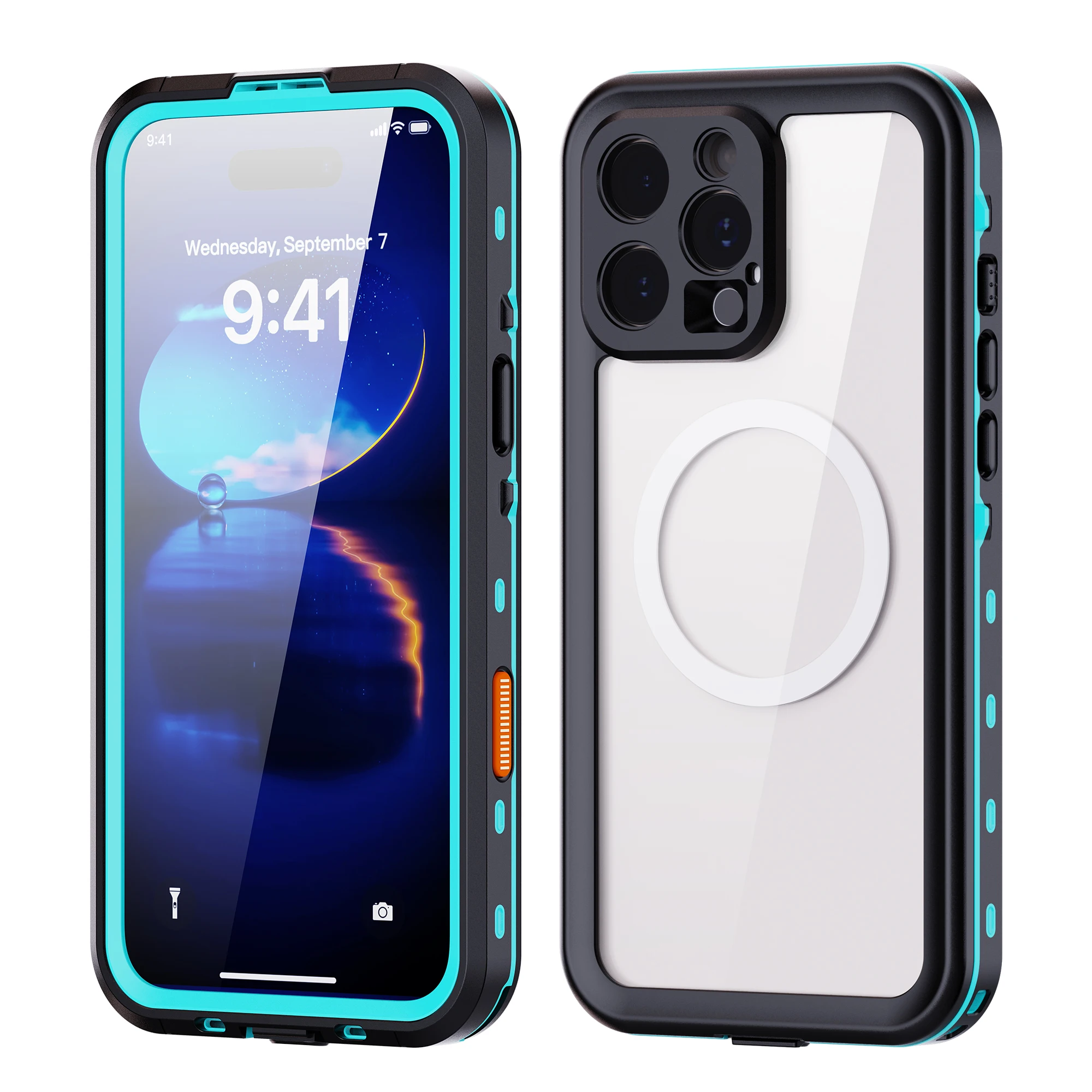 

Ultimate 360 Full Body Phone Armour Case Four Level Protection Anti Fall IP68 Waterproof Magnetic Charging for IPhone 16 Pro Max