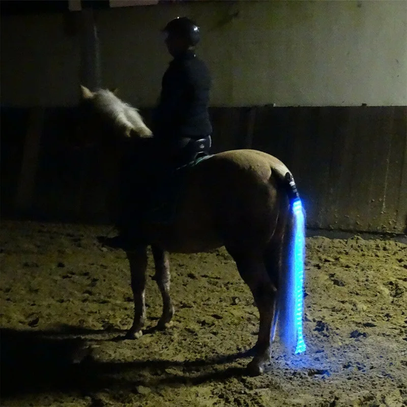 معدات الحصان ركوب الذيل Trappings الفروسية LED ضوء وماض بار تسخير الرياضة في الهواء الطلق USB تهمة ركوب الخيل الزينة #1