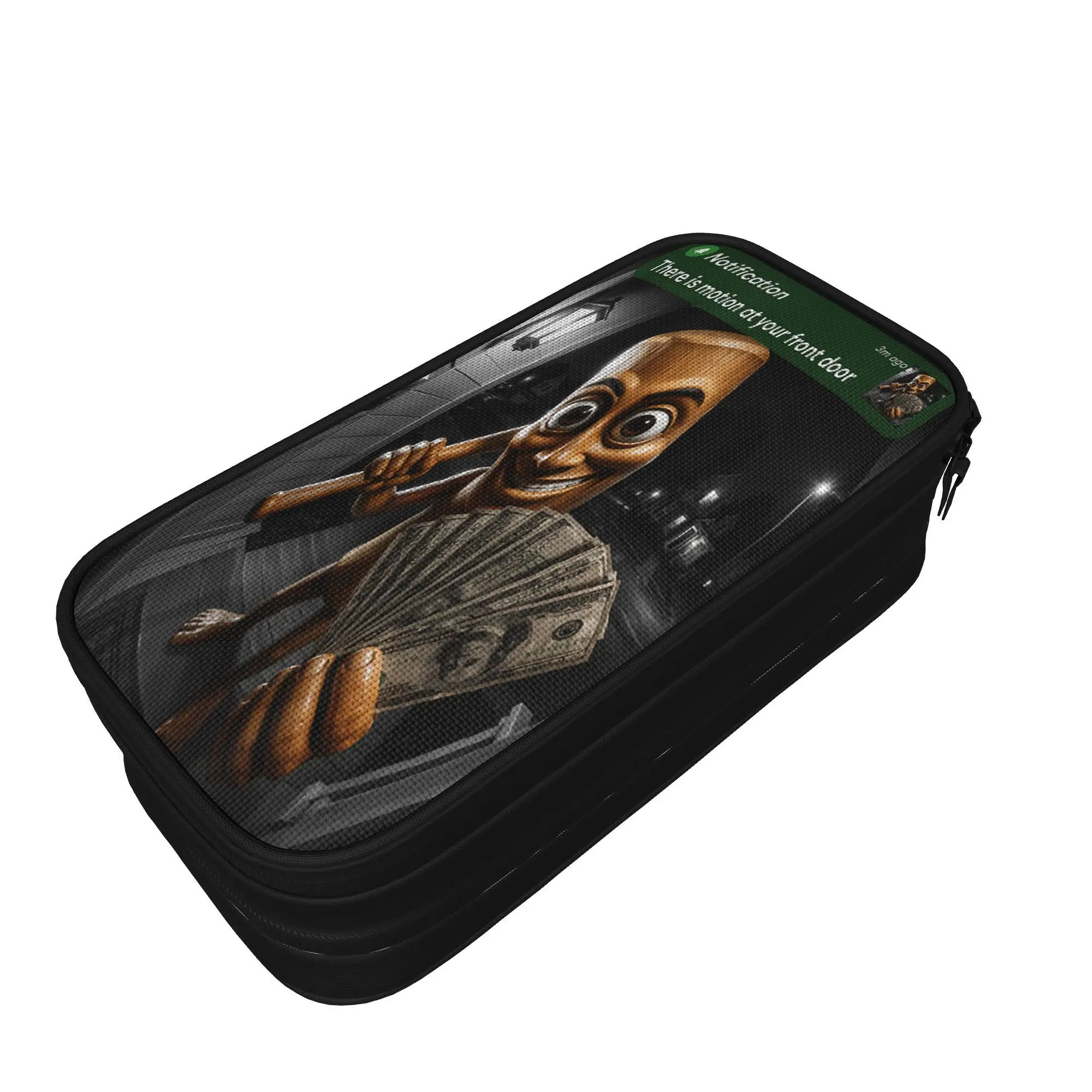 Pencil Case There is Motion At Your Front Door Tung Tung Tung Sahur Meme Pencil Box School Pencil Cases Canvas School Supplies