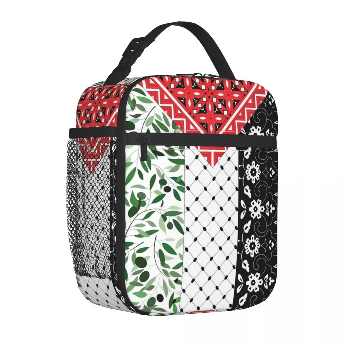 Palestine Flag Thermal Insulated Lunch Bags for Office Portable Food Container Bags Cooler Thermal Food Box