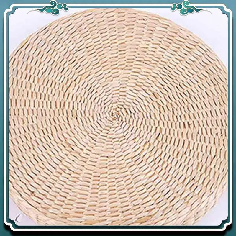 Reliable 2 Pcs 45Cm Yoga Mats Round Pouf Tatami Floor Pillow Seat Cushion Straw Meditation Thickening Soft Yoga Equipment