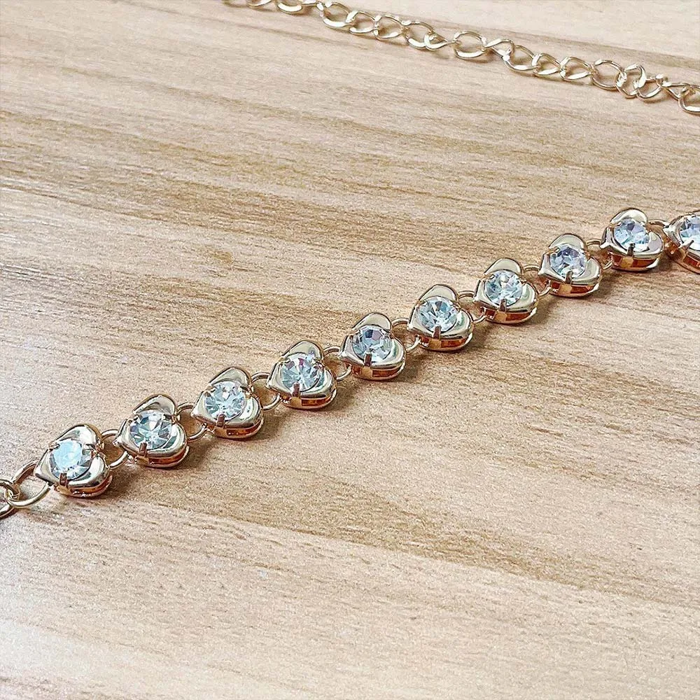 Bikini Sexy Heart Women Rhinestone Bra Necklace Chain Club Gift Party Festival Lingerie Crystal Body Chest Chain Glitter Jewelry