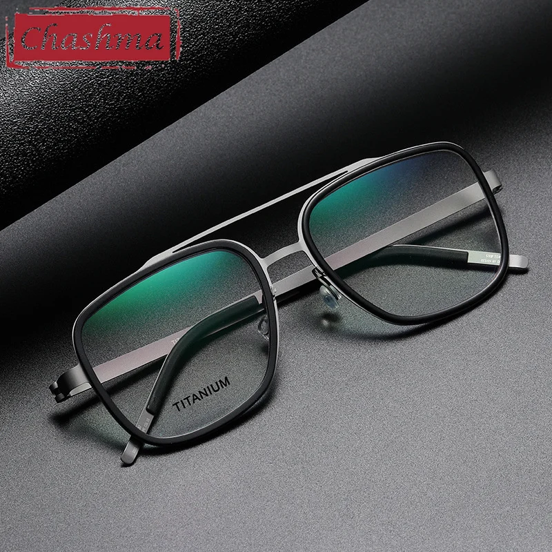 Ultra Thin Light Weight Eyeglasses Men Prescription Glasses Titanium Blue Ray Block Crystal Women Frame for Progressive Lenses