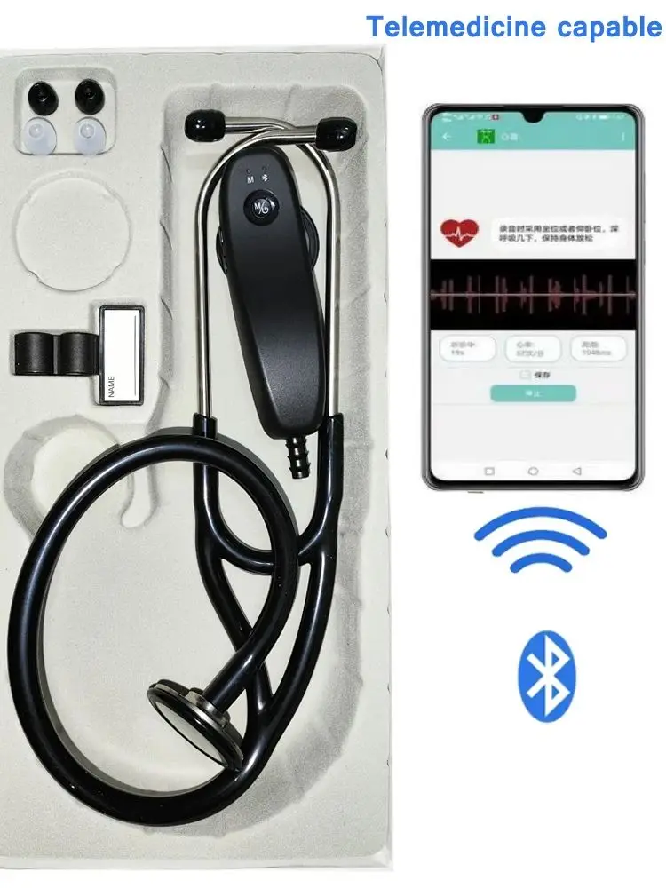 Telemedicine Capable Hospital Multi Function Electronic Stethoscope Digital Bluetooth Stethoscope