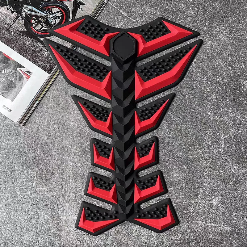 Universal 3D Rubber Fuel Tank Sticker for Motorcycle Tank Pad 3D Fish Bone Mat Oil Gas Tank Motorcycle Cover Decal Decoration
