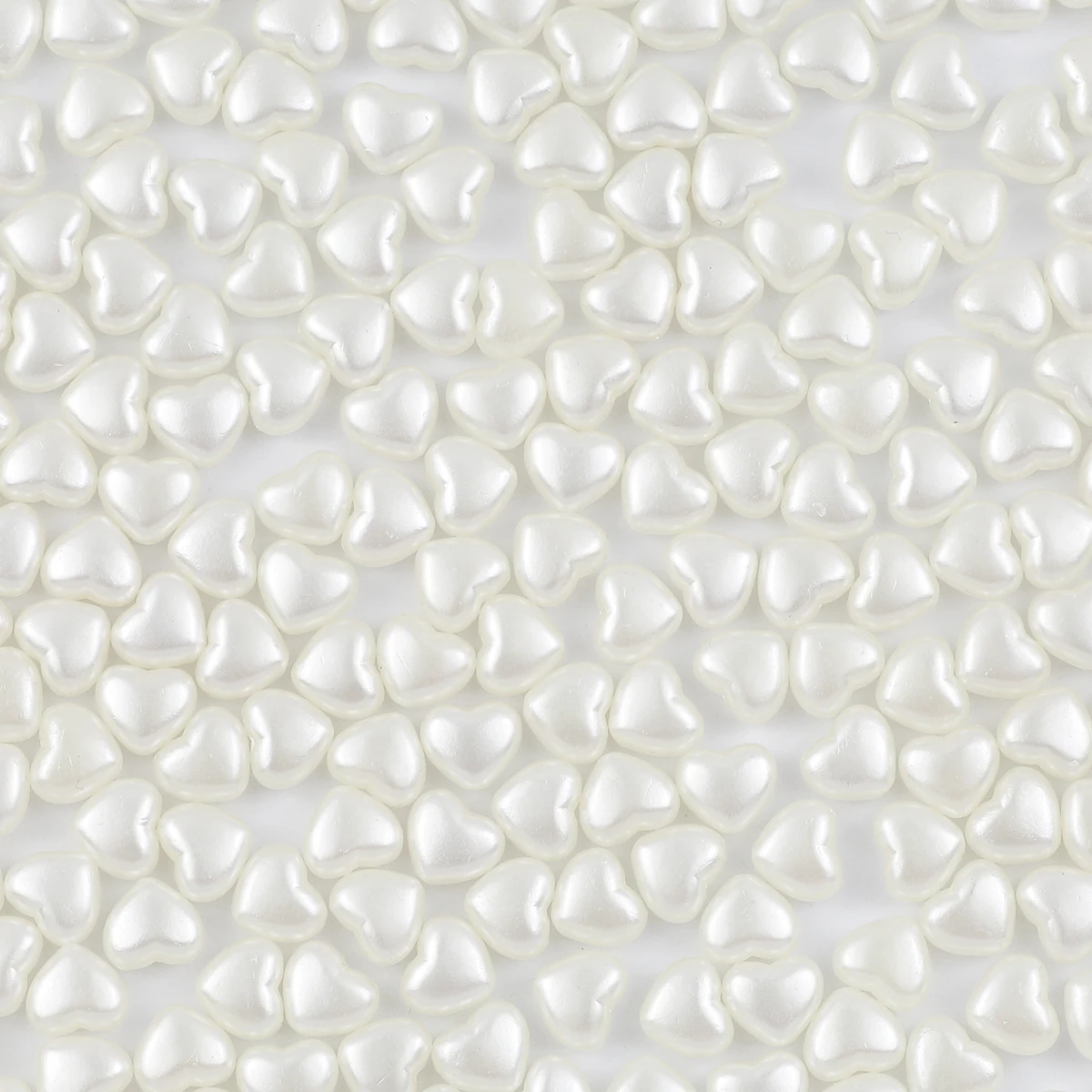 100Pcs Heart-shaped ABS Acrylic Imitation Pearl Style Spacer Loose Beads For Jewelry Making DIY Bracelet Necklace Accessories