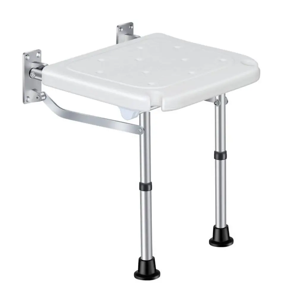Banco para Baño, Silla para Baño para Adultos Mayores, Banco de Ducha Plegable, Asiento de Baño Abatible Montado en la Pared, Taburete de Baño