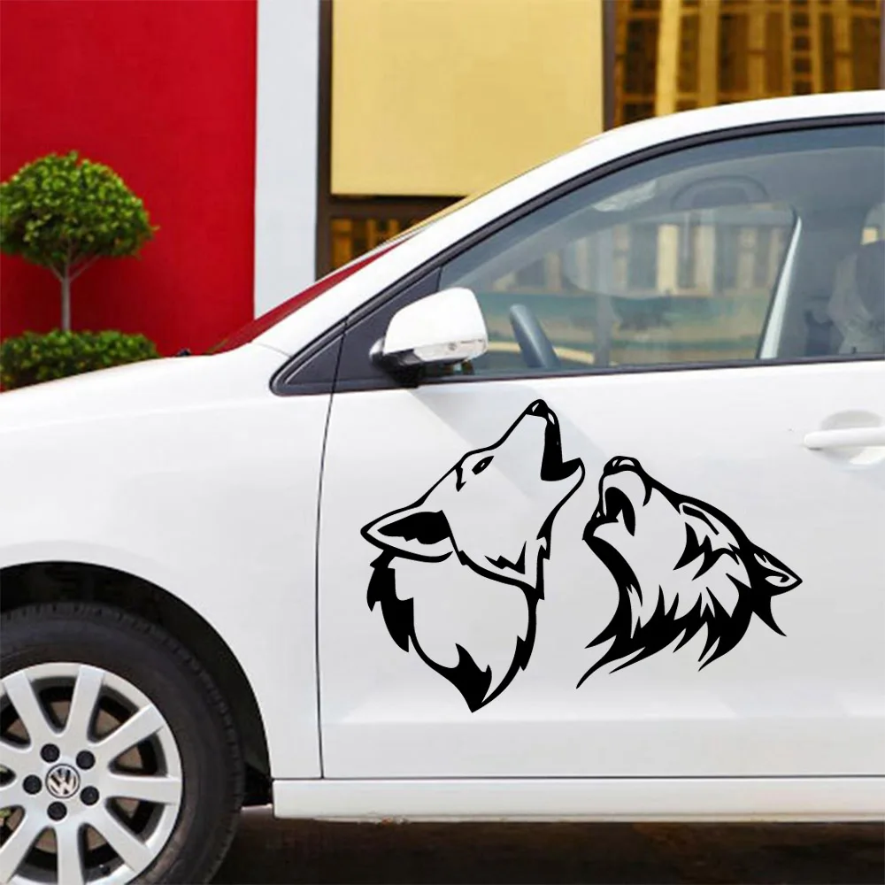 Colorful wolf Car Decal Fun Personality Sticker Styling 