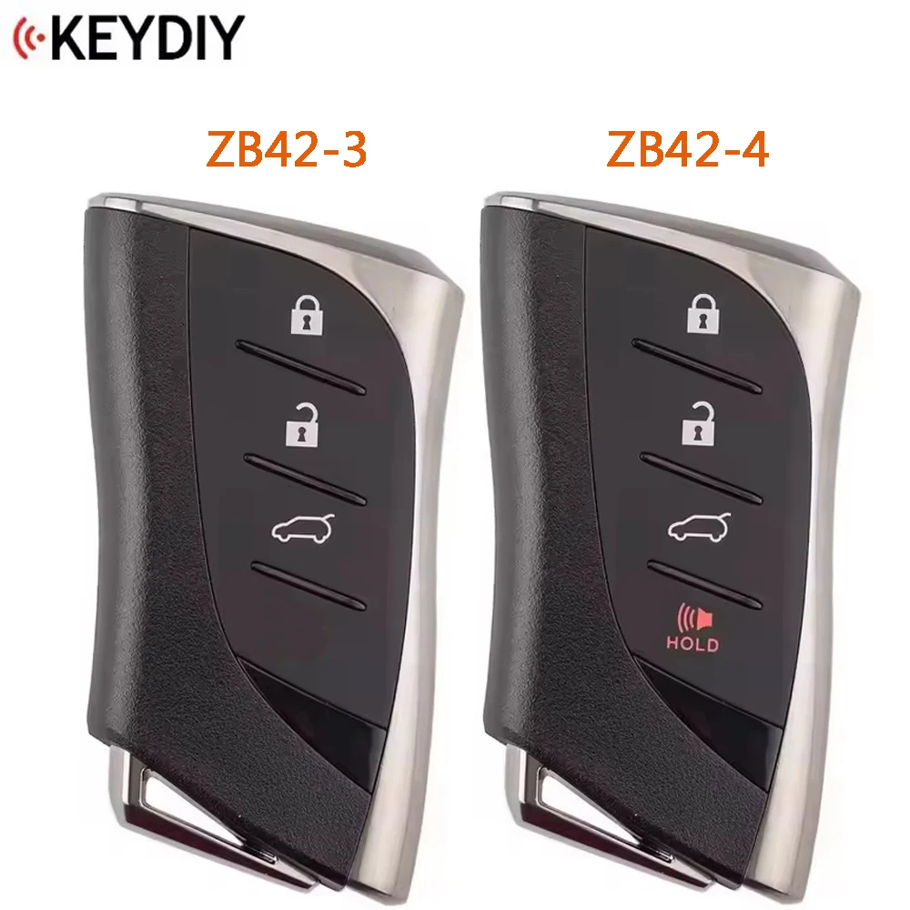 1 Piece KEYDIY ZB42-3 ZB42-4 ZB Series KD Smart Key Remote Control Key Fob for KD-X2 / KD-MAX Key for Lexus Style