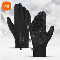 Xiaomi Warm Gloves Touch Screen Zipper Ski Cycling Plus Velvet Men Women Sports Gloves Autumn Winter Anti Water Anti Wind