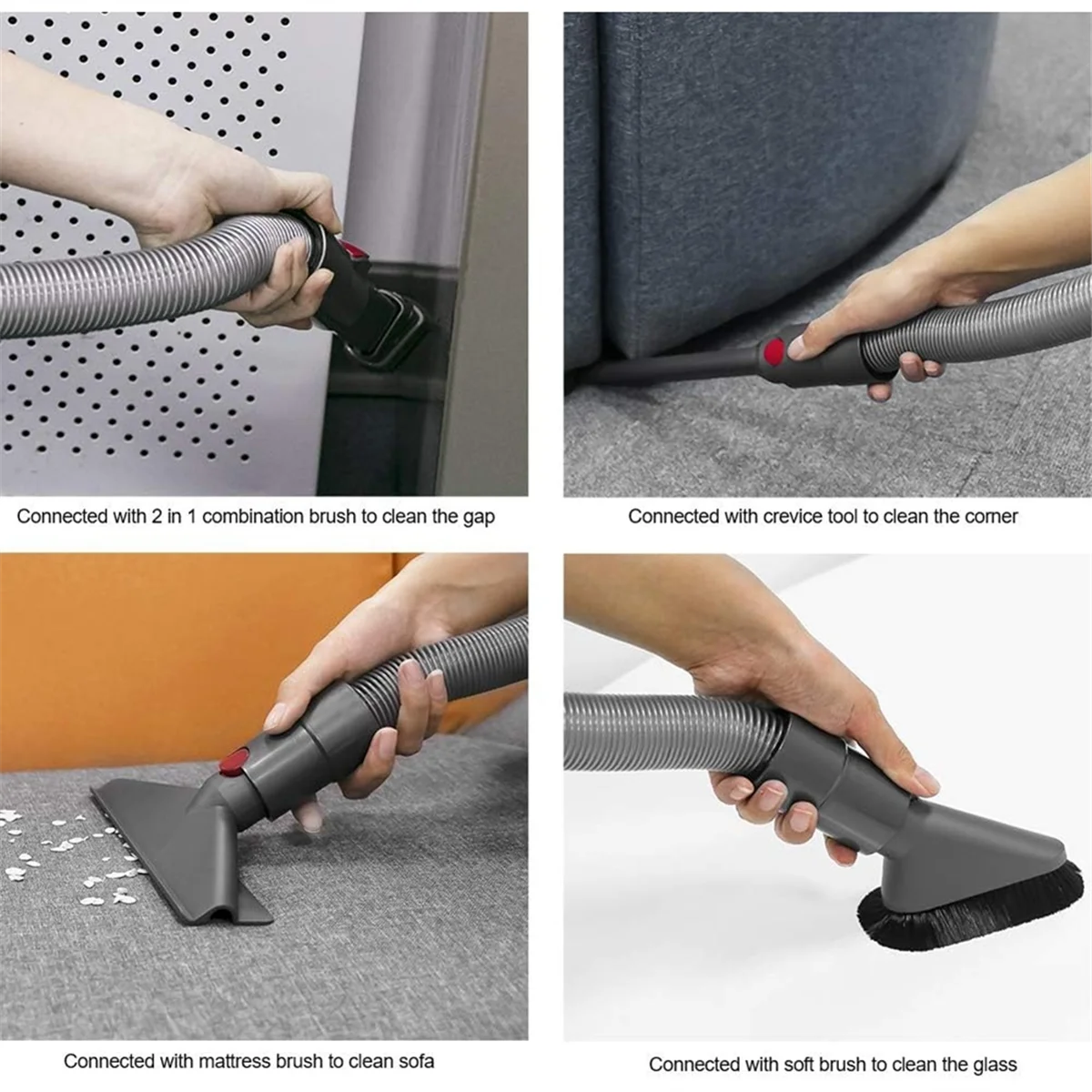 أداة مرتبة + طقم خرطوم تمديد مرن لدايسون V15 V12 V8 V11 V10 V7 كشف مطلق مكنسة كهربائية لاسلكية