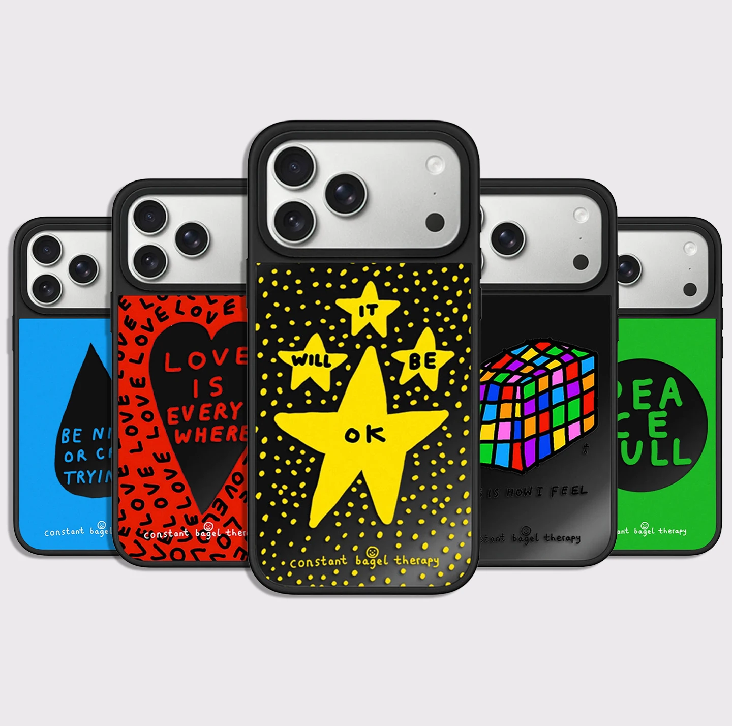 It Will Be Ok Star Love Black Mirror Surface Magnetic Phone Case Cover for IPhone 12 13 14 15 16 17 18 Pro Max Case