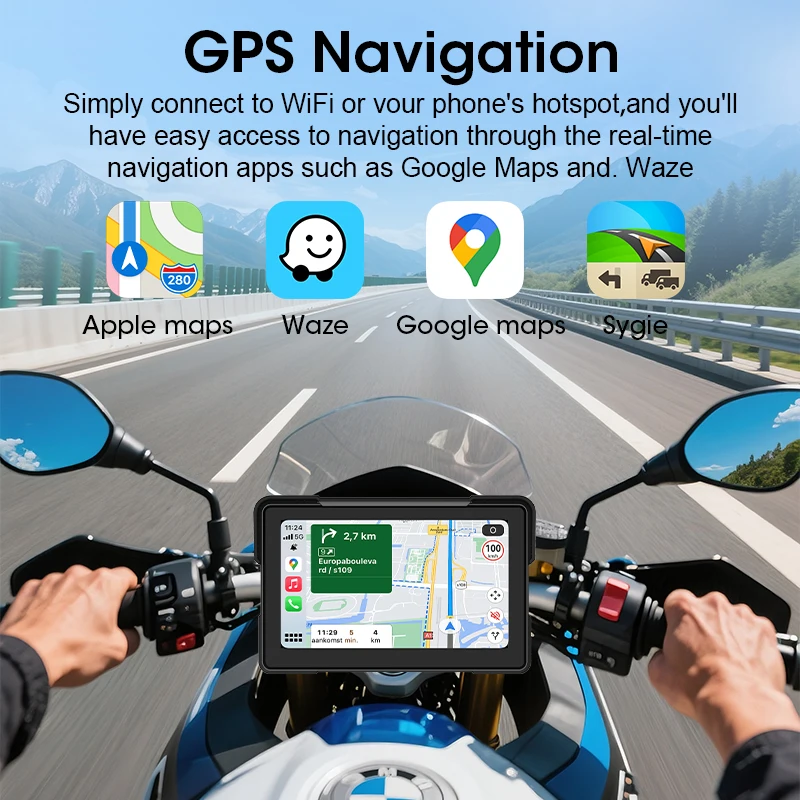 5/7 بوصة دراجة نارية Carplay الملاحة GPS لسيارات BMW R1200GS/R1250GS/S1000XR اللاسلكية Carplay ولوحة القيادة الرقمية أندرويد Auto BT