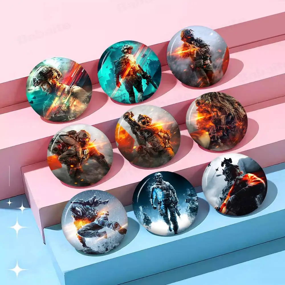 B-Battlefield 6 Cool Game Creative Tinplate Soft Button Pins Animal Icon Brooch Lapel Backpack Badge Accessories Pin