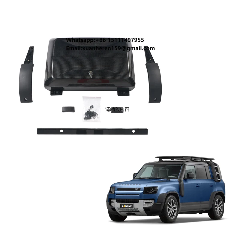 

Langyu Car Exterior Decorative Accessories Side Compartment Dry Carbon Fiber for Land Rover Defender 90 110 130 Side Luggage Box
