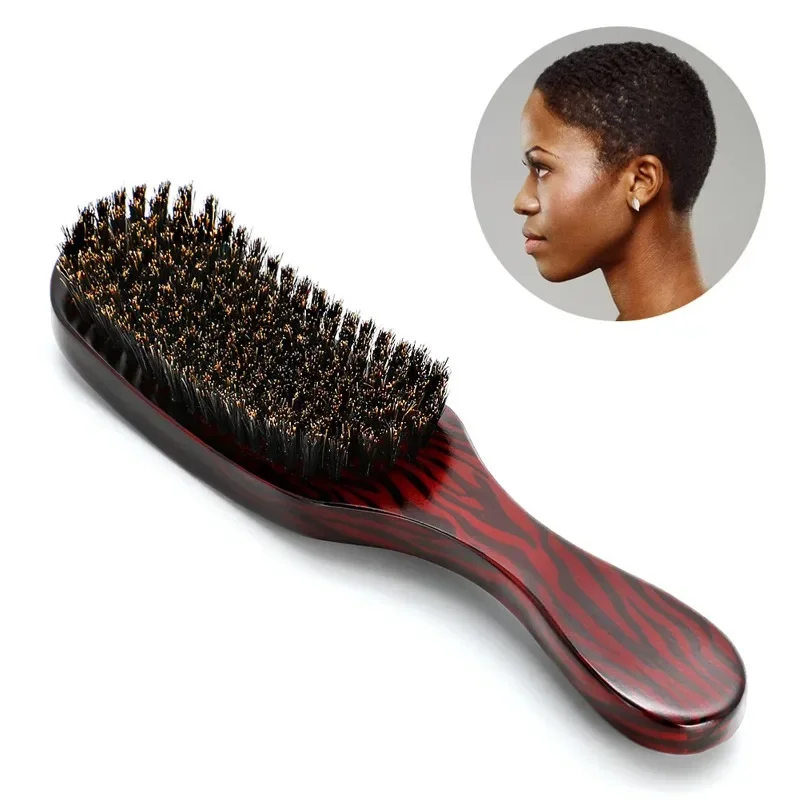 1pcs Wood Handle Hair Brush Set Hard Boar Bristle Combs Styling For Men Women Hairdressing Hair Styling Beard Straight