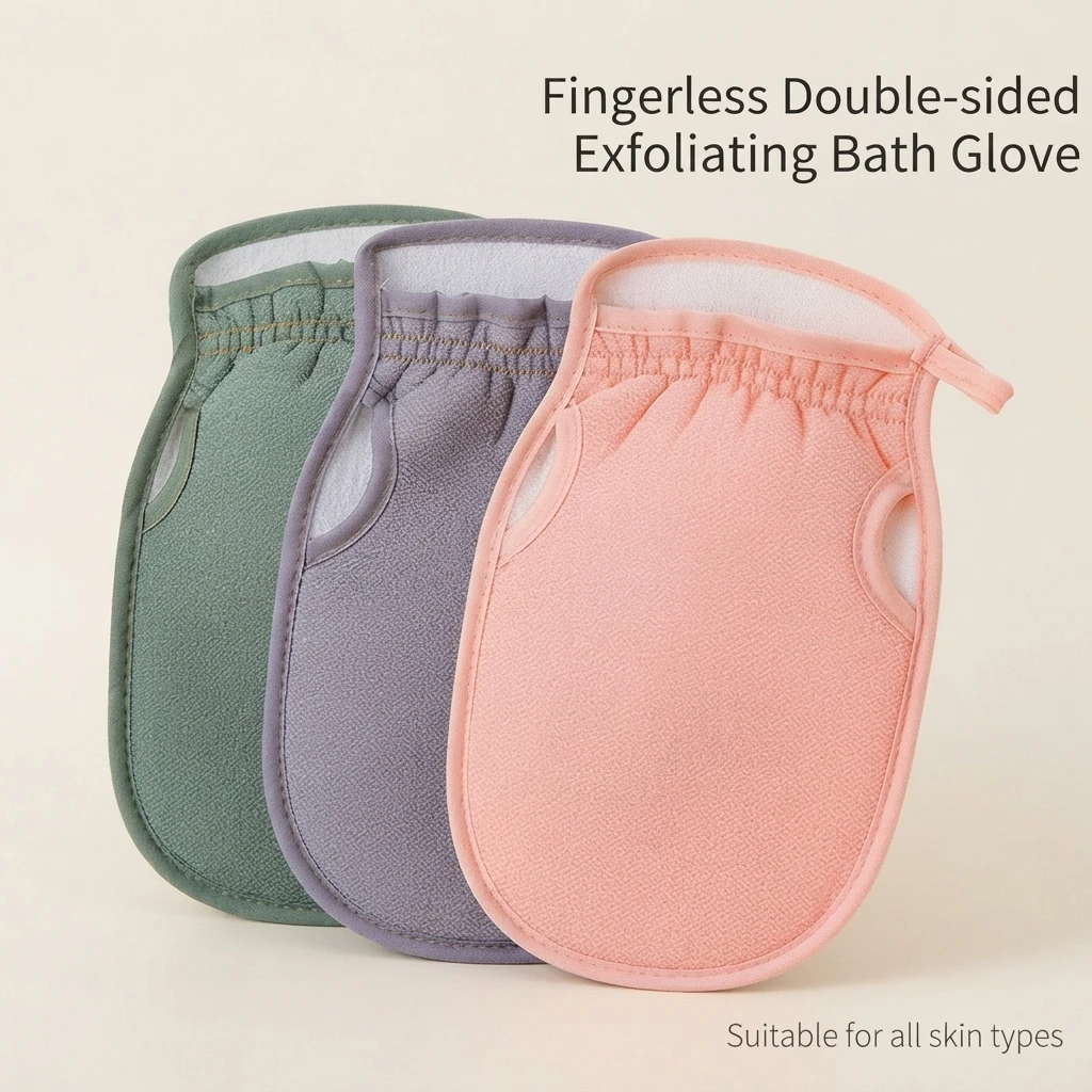 Exfoliating Bath Glove Thick Double-layer Bath Cloth for Scrubbing Dirt and Dead Skin in Bathhouses Home Use Back Scrubbing Bath
