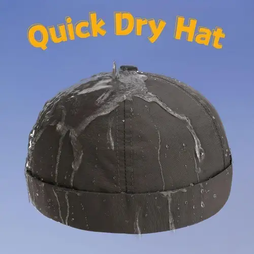 Imagen 2 del producto Gorro informal sin ala de secado rápido, gorro de malla ligero, gorro con puños, gorro de puerto diario, gorras de Hip Hop de marinero enrolladas